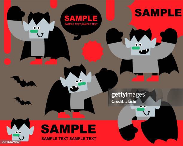 gruseligen spaß halloween party einladung, glücklich vampir gruß - sin mangas stock-grafiken, -clipart, -cartoons und -symbole