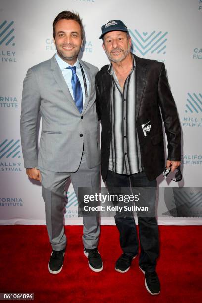 Director Michael Rubenstone and Sly and the Family Stone drummer Greg Errico arrive on the red carpet for "On The Sly: In Search of the Family Stone"...