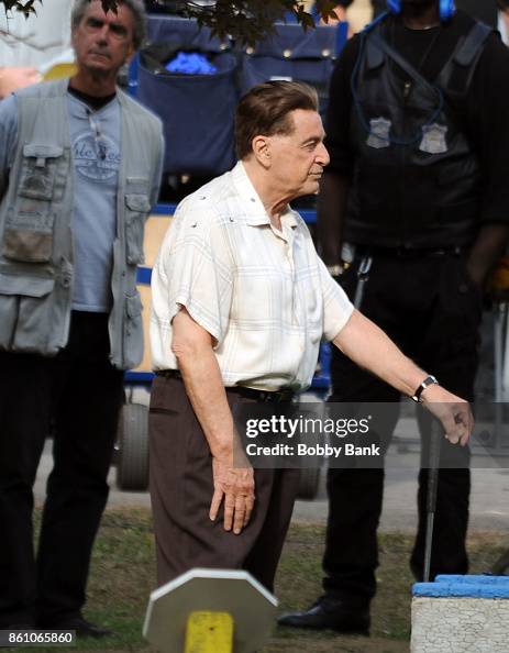 Actor Al Pacino as Jimmy Hoffa on the set of "The Irishman" on