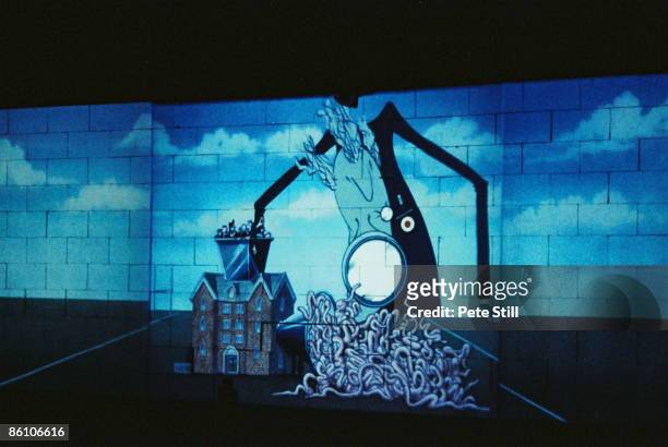 Photo of PINK FLOYD, projected animation - The Wall Concert