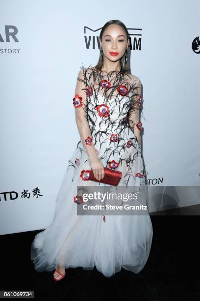 Actor Cara Santana attends the amfAR Gala 2017 at Ron Burkle's Green Acres Estate on October 13, 2017 in Beverly Hills, California.