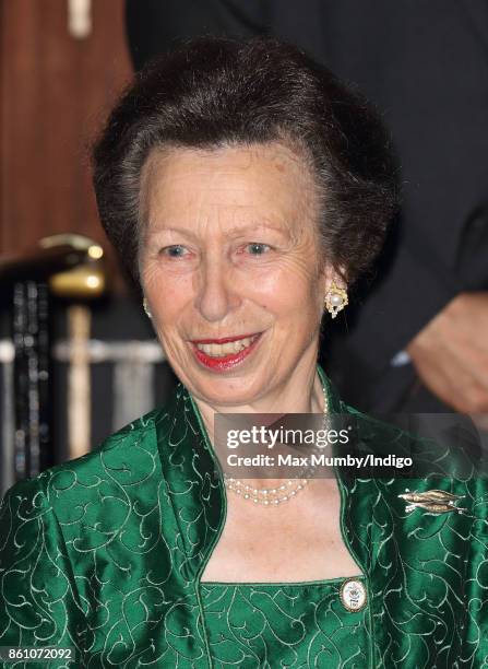 Princess Anne, Princess Royal departs after attending a reception to mark the Centenary of the Women's Royal Navy Service and the Women's Auxiliary...