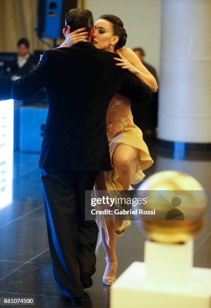 Couple dances Tango during the final presentation of Argentina-Uruguay Candidacy For FIBA World Cup 2023 at NH Hotel on October 12, 2017 in Buenos...