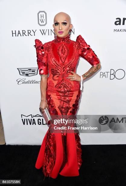 Personality Ongina attends the amfAR Gala at Ron Burkle's Green Acres Estate on October 13, 2017 in Beverly Hills, California.