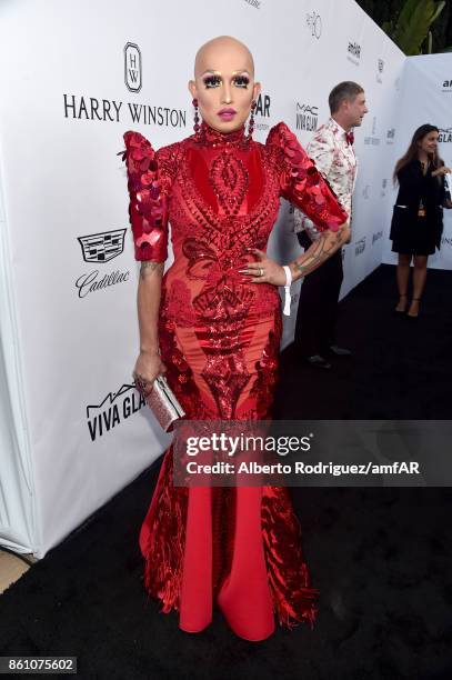 Personality Ongina attends the amfAR Gala Los Angeles 2017 at Ron Burkle's Green Acres Estate on October 13, 2017 in Beverly Hills, California.