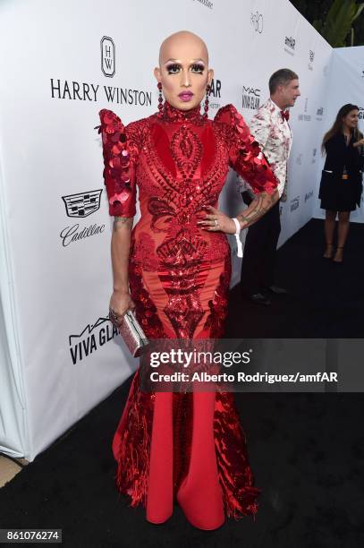 Personality Ongina attends the amfAR Gala Los Angeles 2017 at Ron Burkle's Green Acres Estate on October 13, 2017 in Beverly Hills, California.