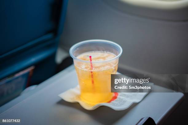airline beverage - plane food stock pictures, royalty-free photos & images