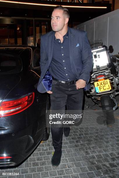 Kieran Hayler leaving the Lancaster Gate hotel on October 13, 2017 in London, England.