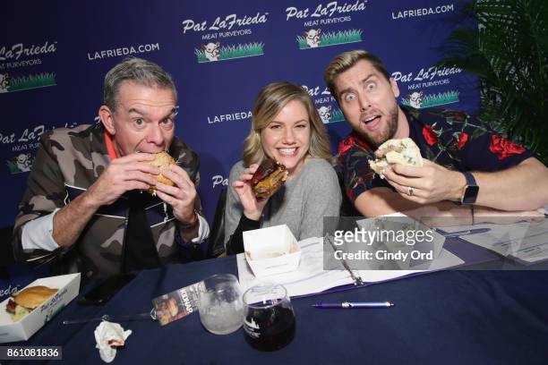 Judges Elvis Duran, Jaymee Sire and Lance Bass attend the Food Network & Cooking Channel New York City Wine & Food Festival Presented By Coca-Cola -...