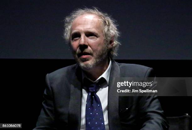 Director Arnaud Desplechin attends the 55th New York Film Festival "Ismael's Ghosts director's cut" at Alice Tully Hall on October 13, 2017 in New...