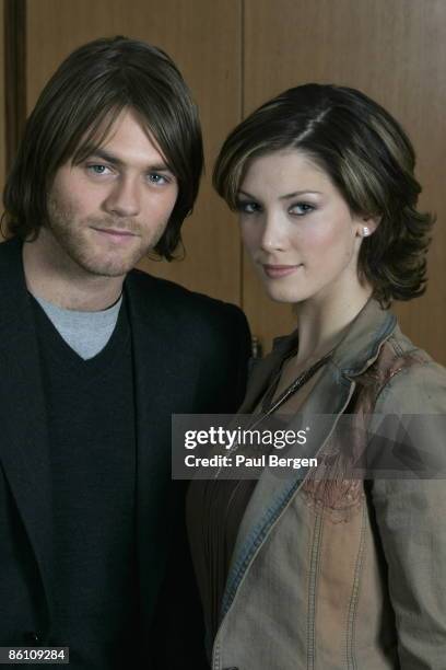 26th FEBRUARY: Photo of Brian McFADDEN and Delta Goodrem posed in The Netherlands on 26th February 2005.