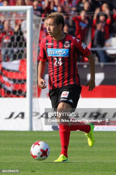 Akito Fukumori of Consadole Sapporo in action during the J.League J1 match between Consadole Sapporo and Kashiwa Reysol at Sapporo Atsubetsu Stadium...