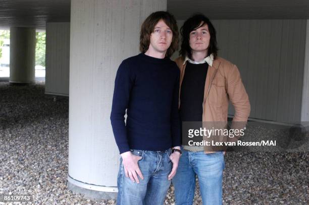 David Allen and Paul Allen from Irish group Hal posed in Amsterdam, Netherlands on 4th May 2005.