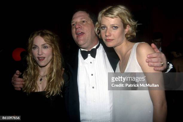 Madonna, Harvey Weinstein and Gwyneth Paltrow attend Annual Golden Globe Awards After Party Hosted by Miramax Films at the Beverly Hilton Hotel on...
