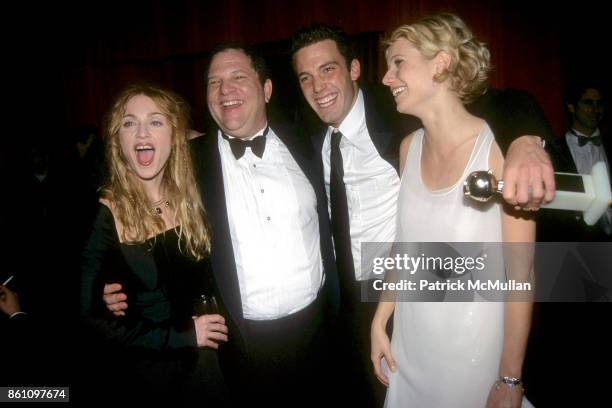 Madonna, Harvey Weinstein, Ben Affleck and Gwyneth Paltrow attend Annual Golden Globe Awards After Party Hosted by Miramax Films at the Beverly...