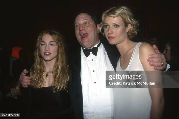 Madonna, Harvey Weinstein and Gwyneth Paltrow attend Annual Golden Globe Awards After Party Hosted by Miramax Films at the Beverly Hilton Hotel on...