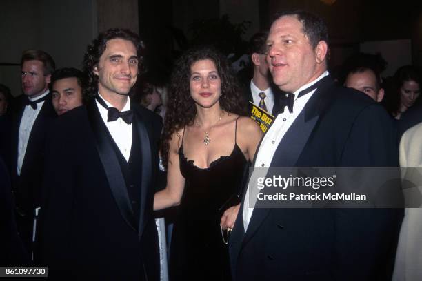 Lawrence Bender, Kim Green and Harvey Weinstein attend Annual Golden Globe Awards After Party Hosted by Miramax Films at the Beverly Hilton Hotel on...