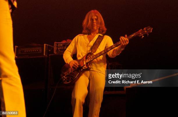 Photo of John Paul JONES and LED ZEPPELIN, John Paul Jones performing live onstage during the 1977 US tour