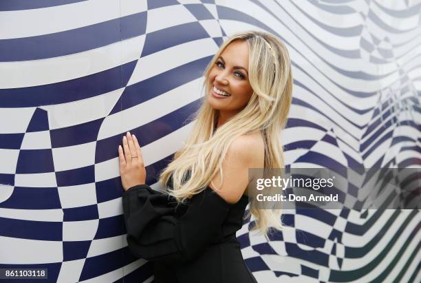 Samantha Jade attends TAB Everest Day at Royal Randwick Racecourse on October 14, 2017 in Sydney, Australia.