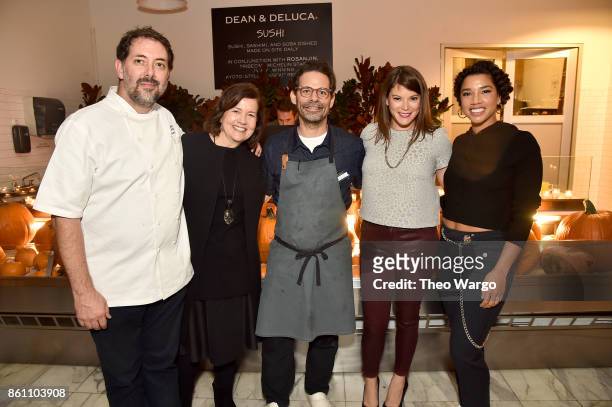 Michael Anthony, Laura Lendrim, Brian Bistrong, Gail Simmons and Hannah Bronfman attend Late Night Adventures in Dean & DeLuca hosted by Hannah...