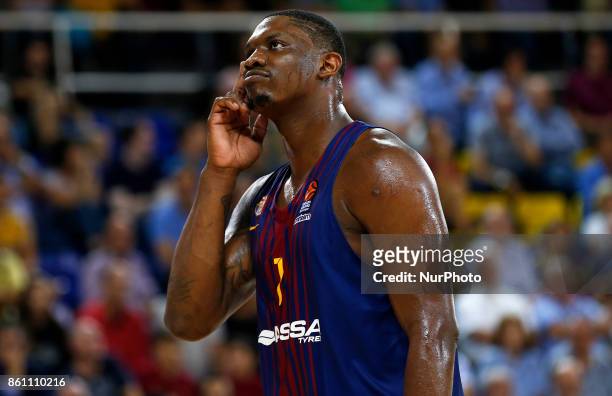 Kevin Seraphin during the match between FC Barcelona v Panathinaikos BC corresponding to the week 1 of the basketball Euroleague,in Barcelona, on...