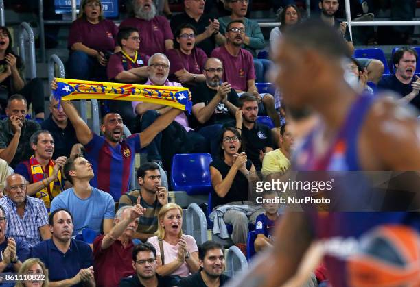 Barcelona supporter during the match between FC Barcelona v Panathinaikos BC corresponding to the week 1 of the basketball Euroleague,in Barcelona,...