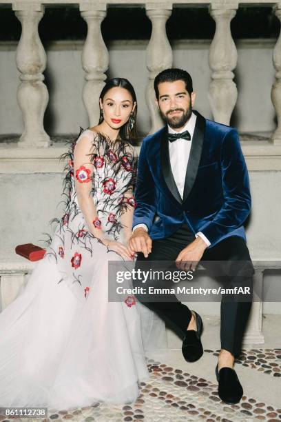 Actress Cara Santana and actor Jesse Metcalfe pose for a portrait at Ron Burkle's Green Acres Estate on October 13, 2017 in Beverly Hills, California