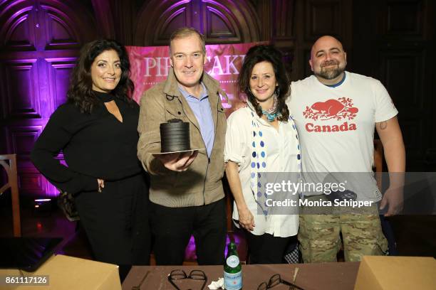 Judges Kathy Wakile, Jacques Torres, Margaret Braun and Duff Goldman pose for a photo during the Food Network & Cooking Channel New York City Wine &...