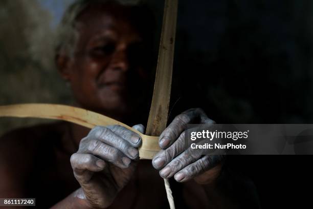 Traditional fire cracker makers preparing fire crackers before supply it to the market for sale at Bhingarpur village ahead of the festival of lights...