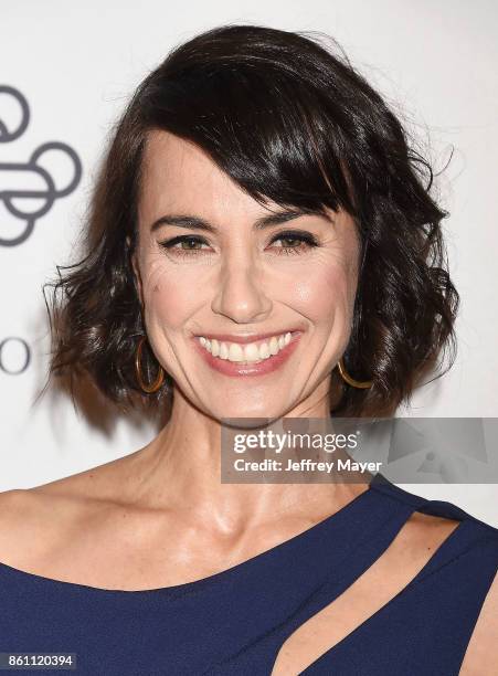 Actress Constance Zimmer arrives at the Variety's Power Of Women: Los Angeles at the Beverly Wilshire Four Seasons Hotel on October 13, 2017 in...