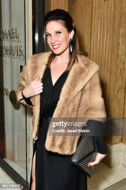 Rachel Bickerton attends Old Fashioned Mom Magazine and Traum Safes welcome Jacques Bounin from Le Rosey at 1078 Madison Avenue on October 13, 2017...