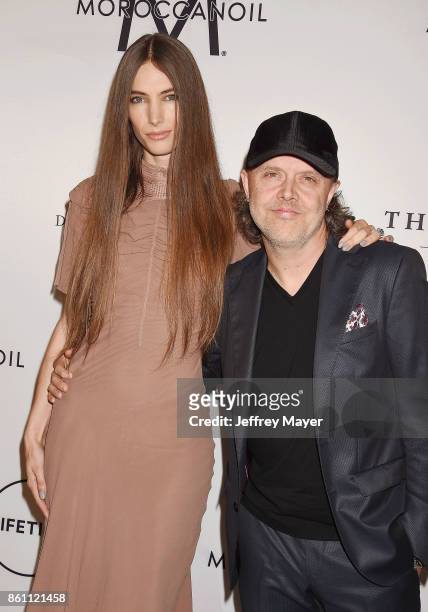 Musician Lars Ulrich and Jessica Miller arrive at the Variety's Power Of Women: Los Angeles at the Beverly Wilshire Four Seasons Hotel on October 13,...
