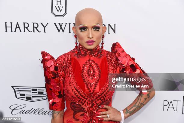 Ongina attends amfAR Los Angeles 2017 - Arrivals at Ron Burkleâs Green Acres Estate on October 13, 2017 in Beverly Hills, Californi