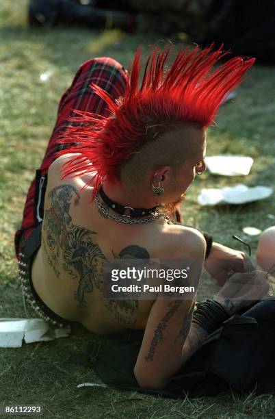 Photo of PUNKS, punk with dyed mohican and tattoos