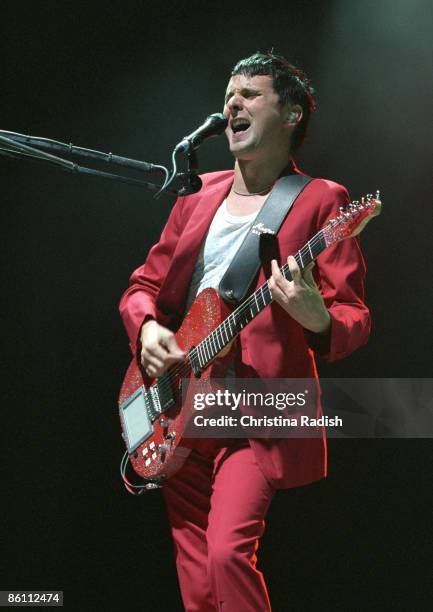 Photo of Matt BELLAMY and MUSE; Matt Bellamy performing live on stage at the Vegoose Festival, Sam Boyd Stadium, Las vegas