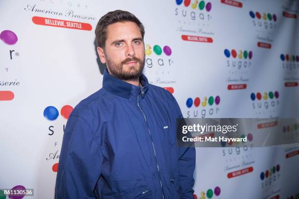 Scott Disick visits the Sugar Factory American Brassiere on October 13, 2017 in Bellevue, Washington.