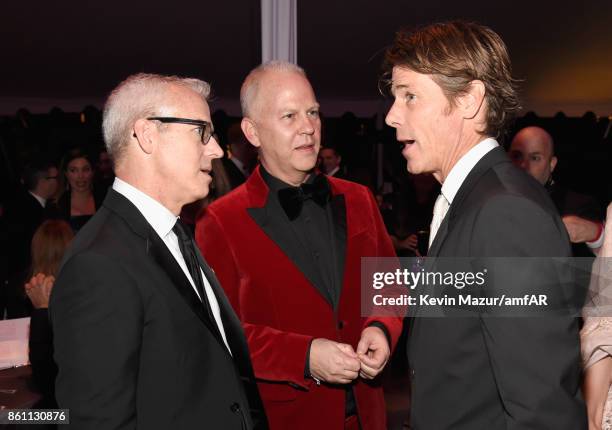 Editorial Director Jess Cagle, producer Ryan Murphy and cinematographer Danny Moder attend the amfAR Gala Los Angeles 2017 at Ron Burkle's Green...