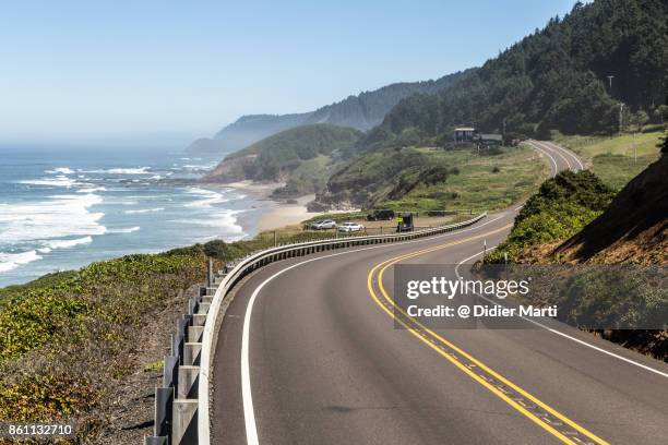 highway 101 along the pacific northwest in oregon, usa - oregon wilderness stock pictures, royalty-free photos & images