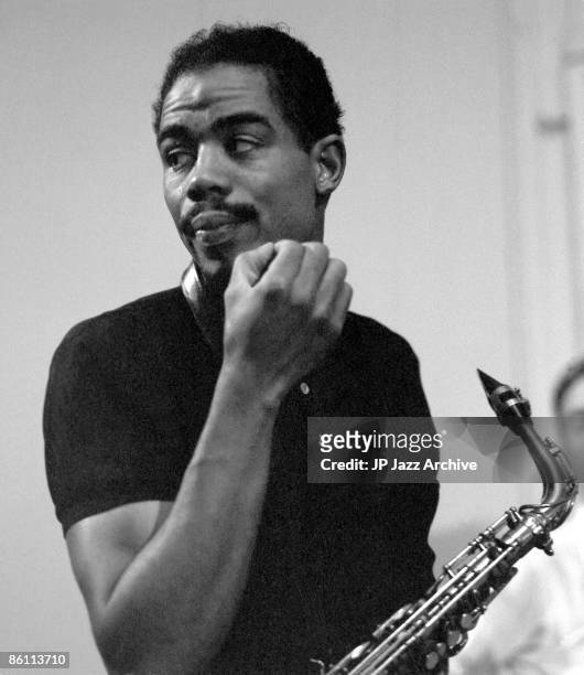 Photo of Eric Dolphy 1; Eric Dolphy during recordingsession for Debut Copenhagen 1961