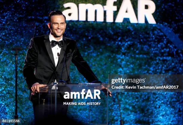 Cheyenne Jackson at amfAR Los Angeles 2017 at Ron Burkle's Green Acres Estate on October 13, 2017 in Beverly Hills, Californi