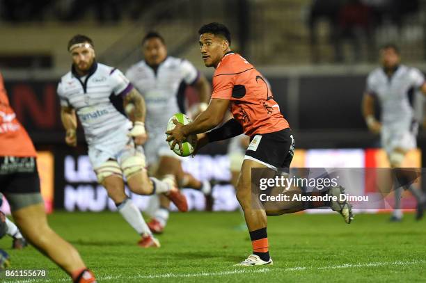 Saia Fekitoa of Narbonne during the Pro D2 match between Narbonne and Soyaux Angouleme on October 13, 2017 in Narbonne, France.