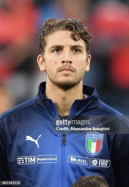 Manuel Locatelli of Italy U21 looks on before the international friendly match between Italy U21 and Morocco U21 at Stadio Paolo Mazza on October 10,...
