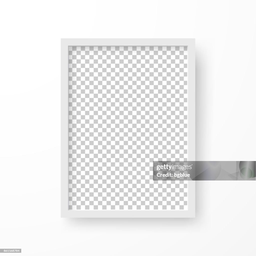 Frame with blank background, isolated on white background