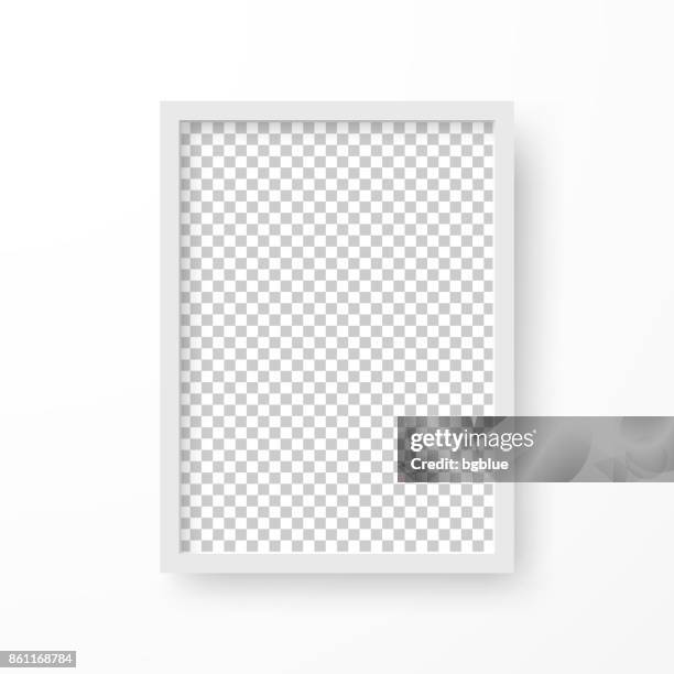 frame with blank background, isolated on white background - blank picture frame stock illustrations