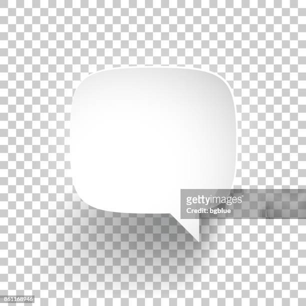 speech bubble on blank background - three dimensional stock illustrations