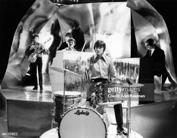 English rock group Procol Harum perform the song 'Whiter Shade Of Pale' on the set of the BBC Television pop music television show Top Of The Pops at...