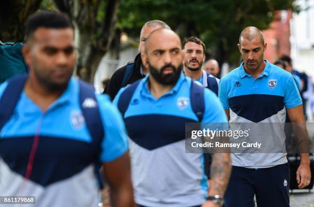 Dublin , Ireland - 14 October 2017; Ruan Pienaar of Montpellier arrives ahead of the European Rugby Champions Cup Pool 3 Round 1 match between...