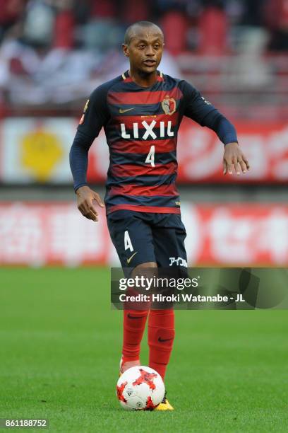 Leo Silva of Kashima Antlers in action during the J.League J1 match between Kashima Antlers and Sanfrecce Hiroshima at Kashima Soccer Stadium on...