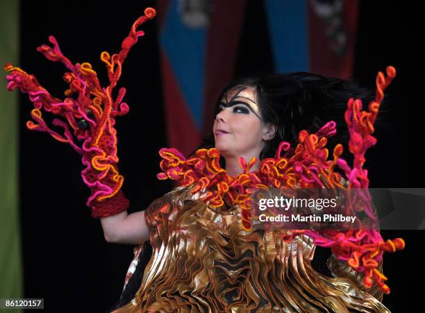 Photo of BJORK, performing live onstage at Flemington Racecourse