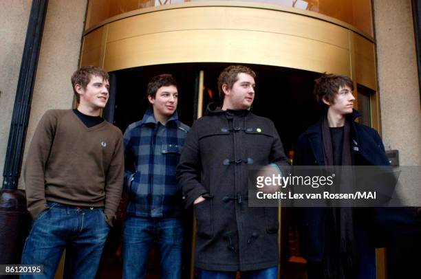 English group Arctic Monkeys posed in Amsterdam, Netherlands on 6th December 2005. Left to right: Jamie Cook, Matt Helders, Andy Nicholson and Alex...